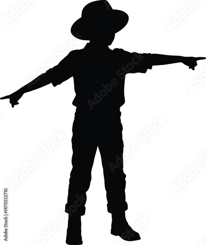 Vector Silhouette Child Explorer