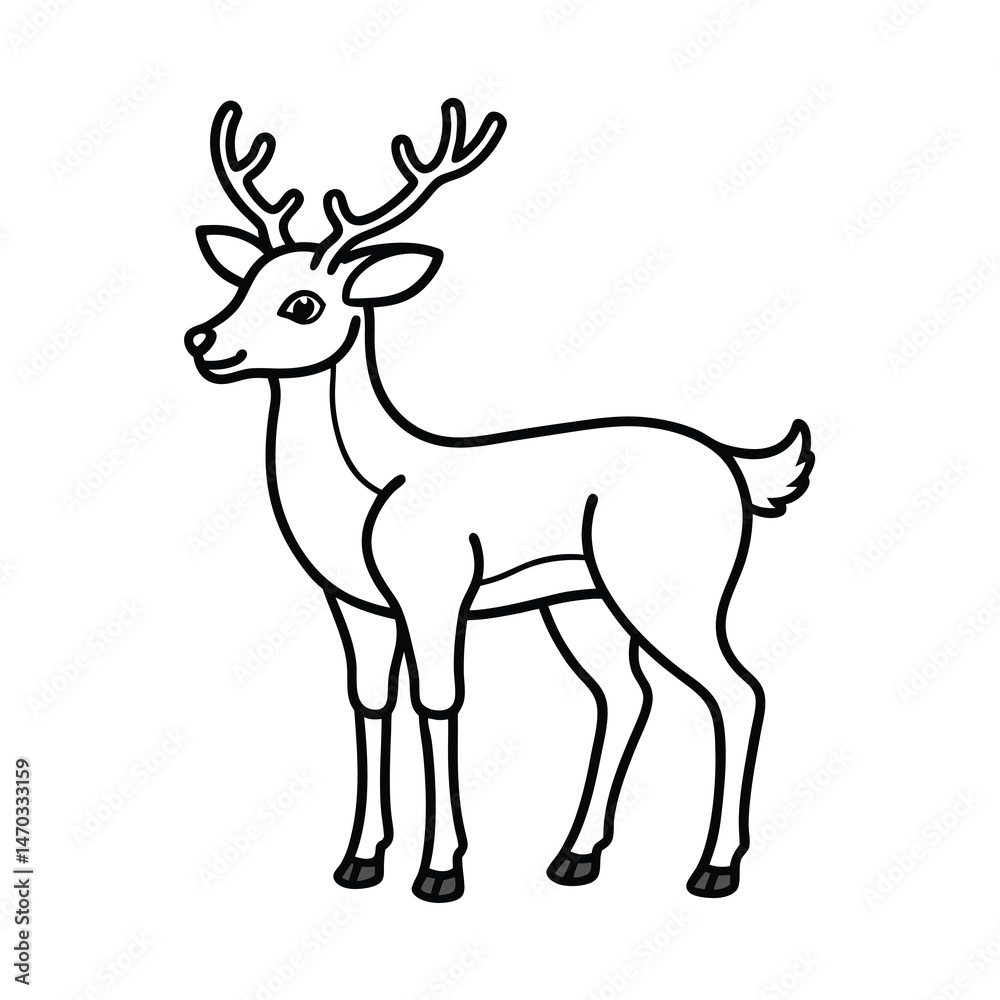 Obraz premium charismas deer vector illustration