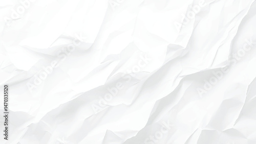 white crumpled paper background.
