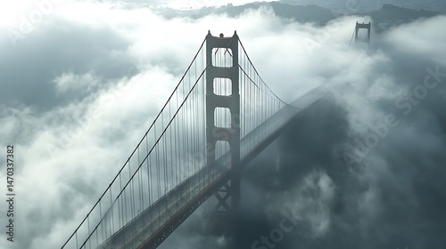 Golden Gate Bridge in Fog.