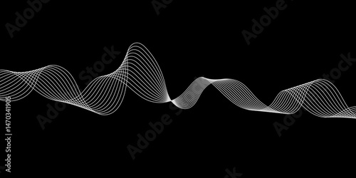 Abstract background with a glowing abstract waves. Abstract wave element for design. Digital frequency track equalizer, Futuristic background design. Light painting photography.