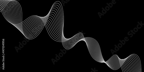 Abstract background with a glowing abstract waves. Abstract wave element for design. Digital frequency track equalizer, Futuristic background design. Light painting photography.