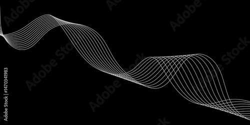 Abstract background with a glowing abstract waves. Abstract wave element for design. Digital frequency track equalizer, Futuristic background design. Light painting photography.