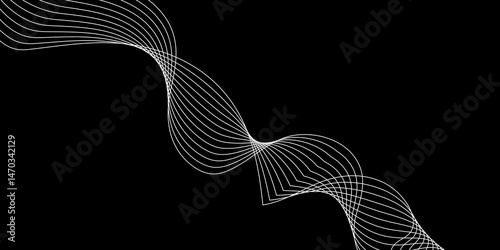 Abstract background with a glowing abstract waves. Abstract wave element for design. Digital frequency track equalizer, Futuristic background design. Light painting photography.
