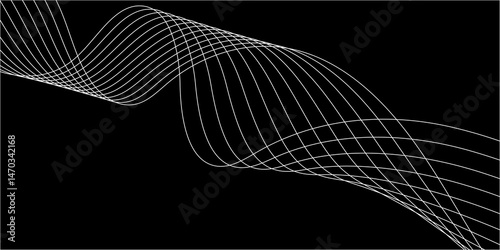 Abstract background with a glowing abstract waves. Abstract wave element for design. Digital frequency track equalizer, Futuristic background design. Light painting photography.