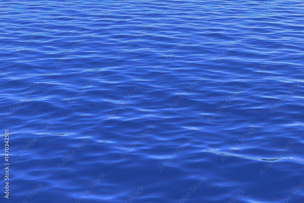 Naklejka premium Rippled Deep Blue Water Surface