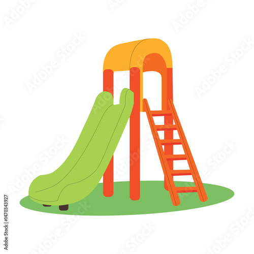 Colorful Playground Slide Illustration