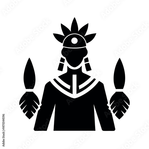 Indigenous Regalia Costume Illustration