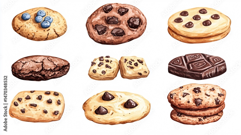 Delicious Homemade Chocolate Cookies Set for Baking Enthusiasts Delicious Homemade Chocolate Cookies Set for Baking Enthusiasts