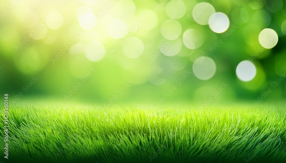 Fototapeta premium spring background abstract green banner with bokeh light