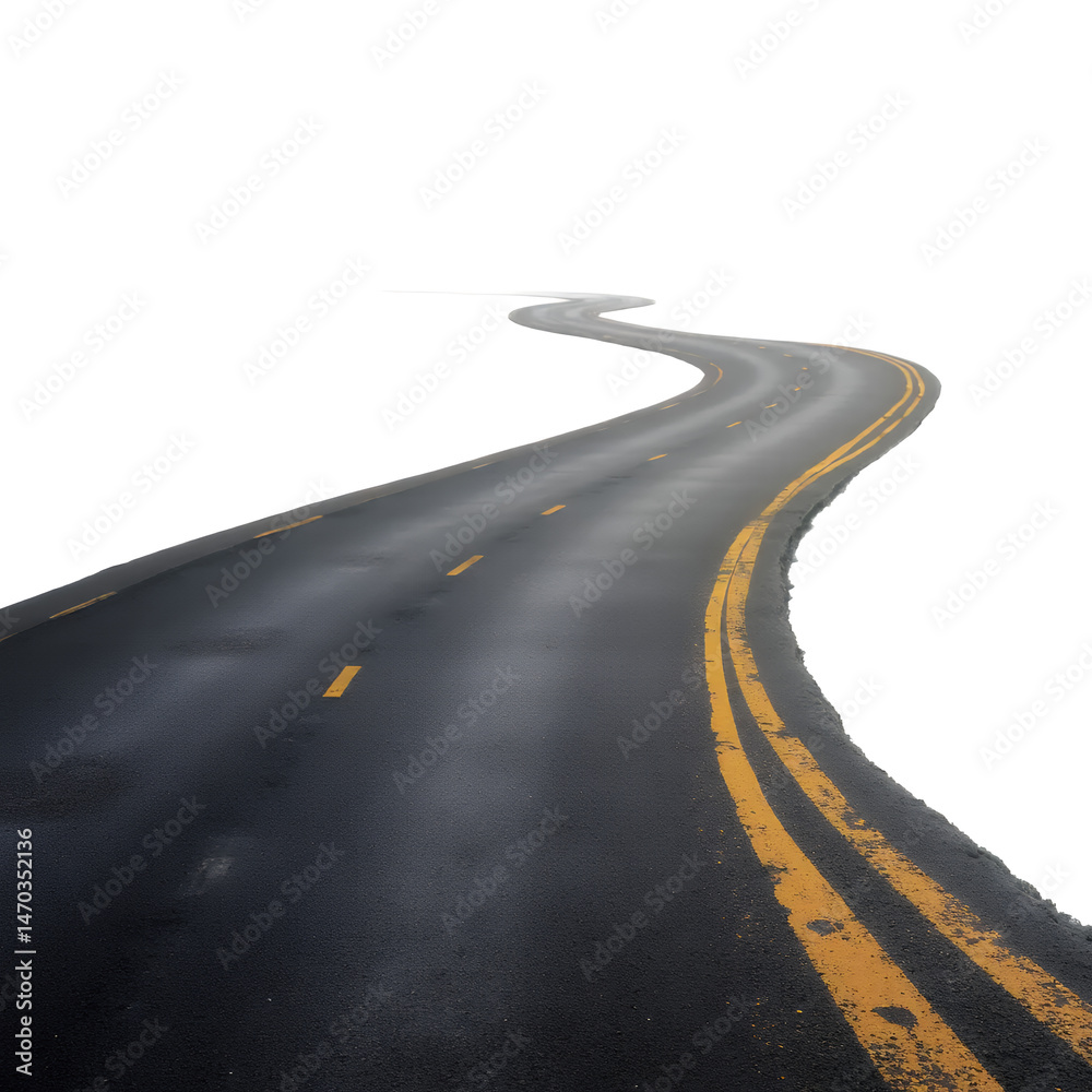 Fototapeta premium winding-road-highway-travel-journey-route-path-asphalt-road-texture-background