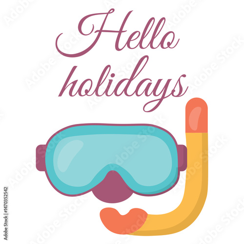 Bright summer illustration. Perfect for summer vacations, travel promotions and holiday cards.