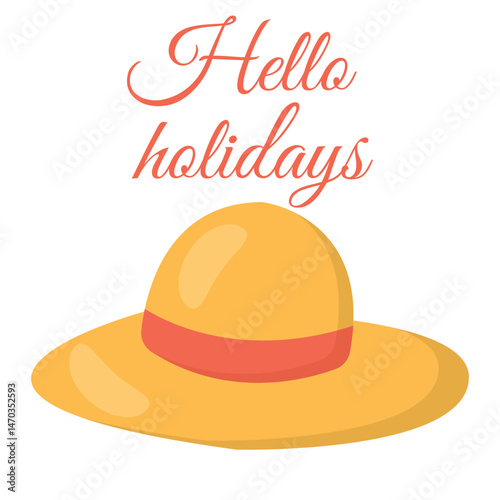 Bright summer illustration. Perfect for summer vacations, travel promotions and holiday cards.