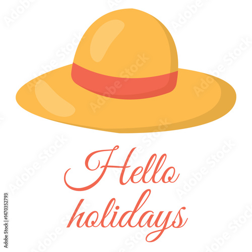 Bright summer illustration. Perfect for summer vacations, travel promotions and holiday cards.