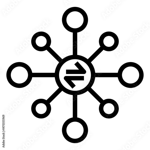 DECENTRALIZED VECTOR ICON