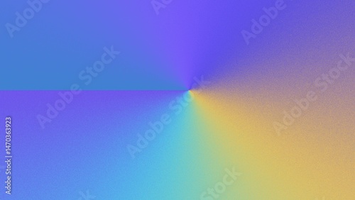 Abstract gradient artwork featuring a radial blend of blue, teal, purple, and gold hues