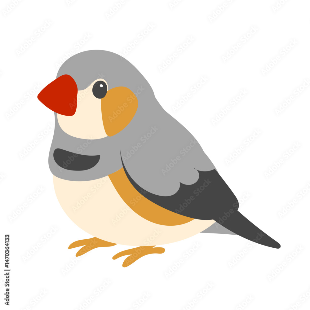 Fototapeta premium Colorful cartoon bird illustration with distinct features showcasing playful design suitable for children's books, educational materials, and creative projects