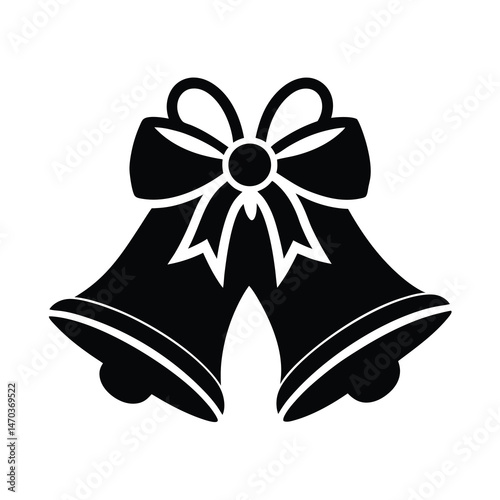 christmas bells with ribbon