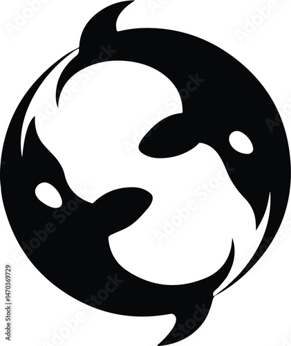 Yin Yang Koi Fish – Minimalist Abstract Balance Design