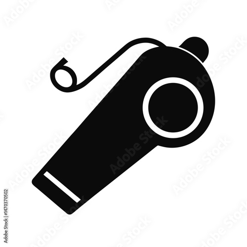 emergency whistle black silhouette