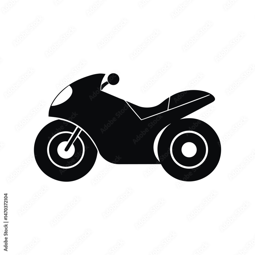Fototapeta premium futuristic motorcycle black silhouette