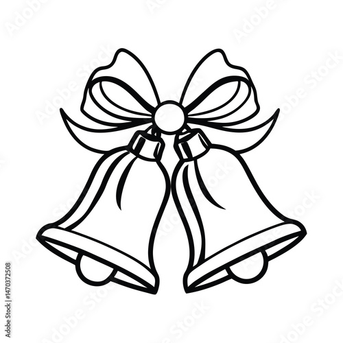 christmas bells with ribbon
