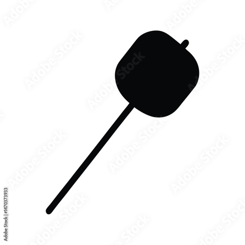 marshmallow on stick black silhouette