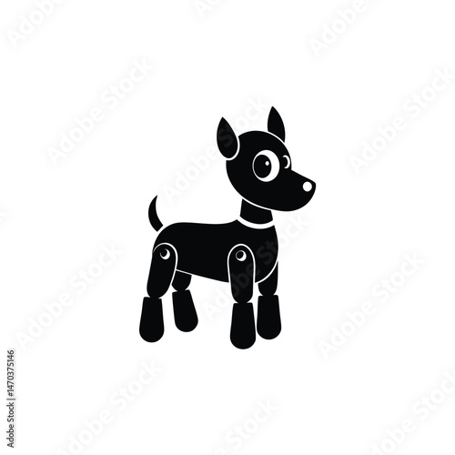 robot dog black silhouette