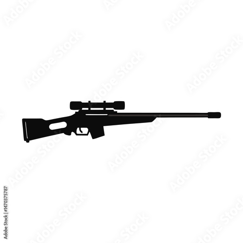 sci fi sniper rifle black silhouette