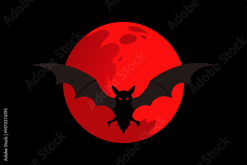 halloween background with bat