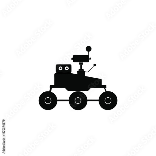 space rover black silhouette
