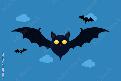 halloween background with bats