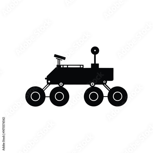 space rover black silhouette