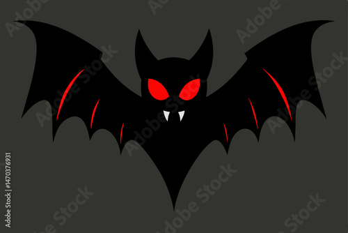 vector illustration of a halloween bat