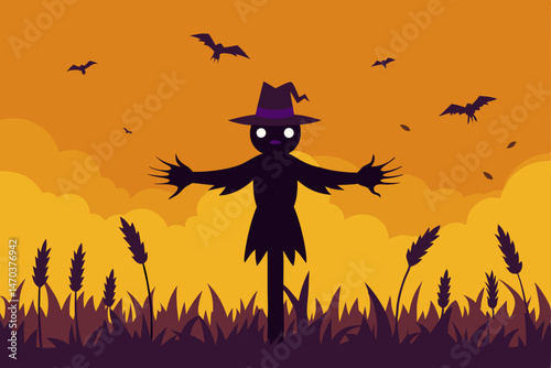 halloween background with bats