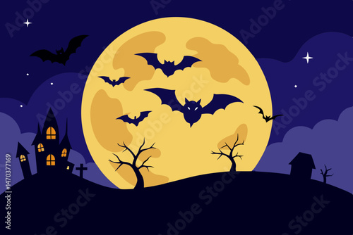 vector illustration of a halloween background