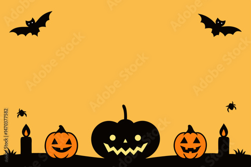 halloween background with pumpkins