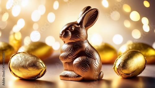 a lindt chocolate easter bunny wrapped in gold foil
