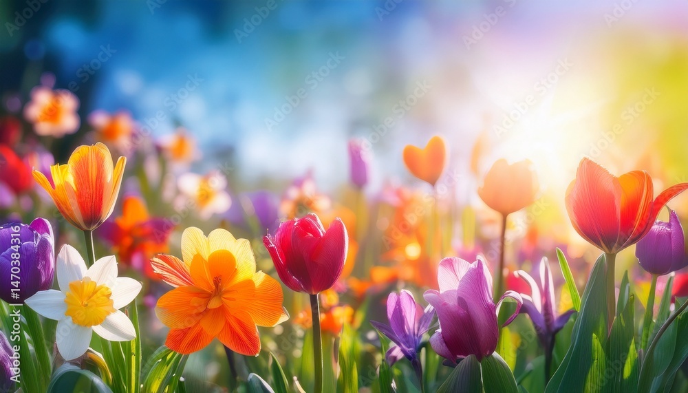 a vibrant spring floral border that radiates warmth and renewal a vibrant spring floral border that radiates warmth and renewal