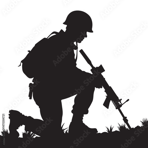 six different black and white silhouettes of stage