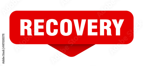 recovery sticker. recovery sign on transparent background