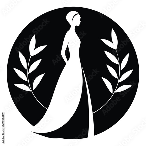 silhouette of a female golfer swinging a club det copy
