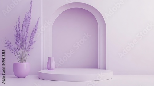 Pastel Purple Archway Product Display.
