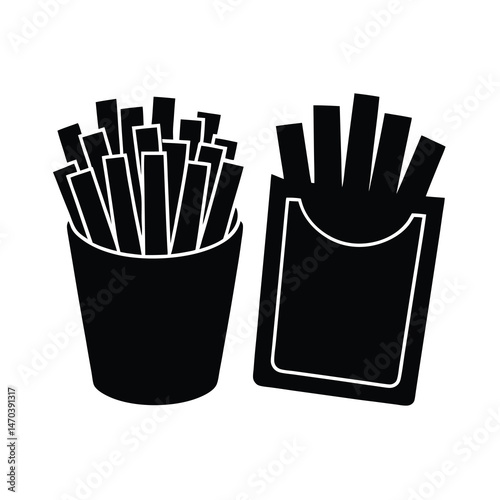 french fries vector illustration