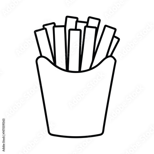 french fries vector illustration