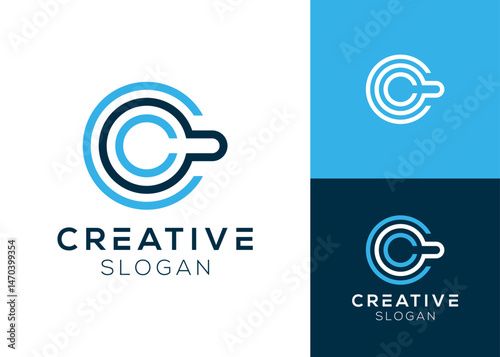 Letter C and cup logo design for cafe and beverage