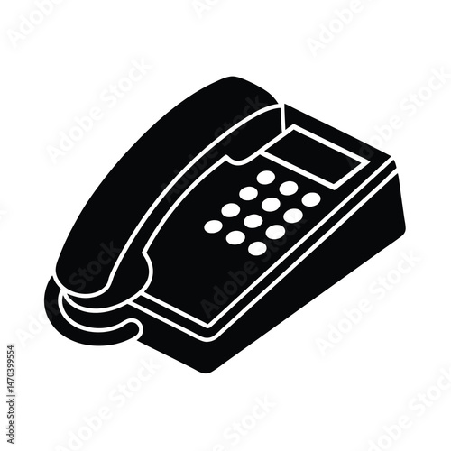 old phone isolated on white