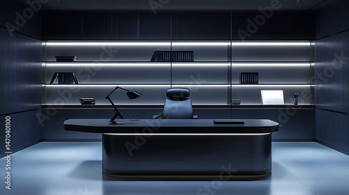 Modern Dark Office Interior Design. (2)