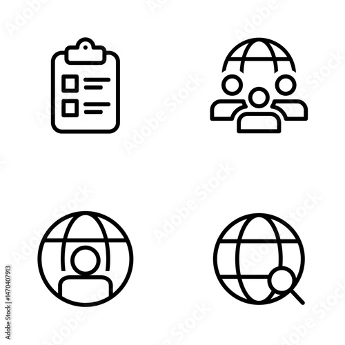 Hiring Process Line Icons. Recruitment, Job Application, Interview, Candidate Selection Vector Set