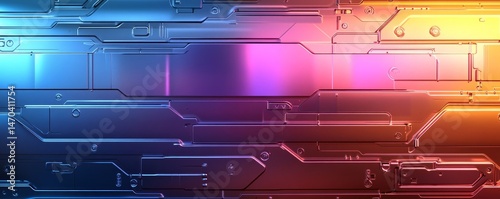 Scifi cyber space age material multifunctional background wall . Wide format panel design. white galaxy light. space travel.  sci-fi hand edited generative